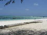 A sand beach of Zanzibar